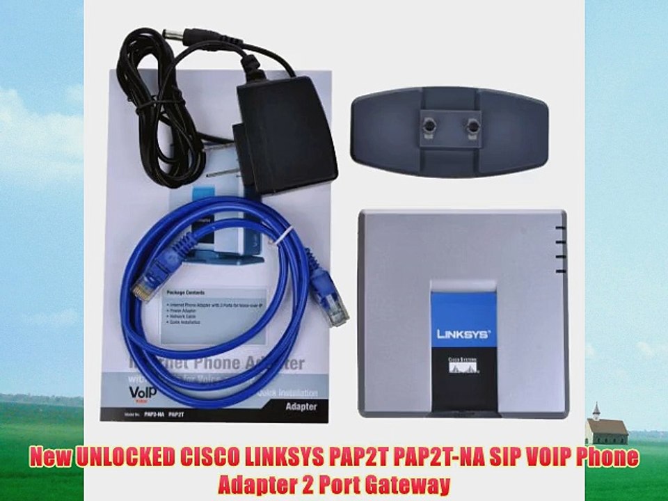 New UNLOCKED CISCO LINKSYS PAP2T PAP2T-NA SIP VOIP Phone Adapter 2 Port Gateway