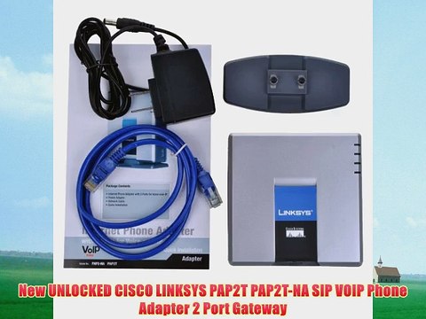 New UNLOCKED CISCO LINKSYS PAP2T PAP2T-NA SIP VOIP Phone Adapter 2 Port Gateway