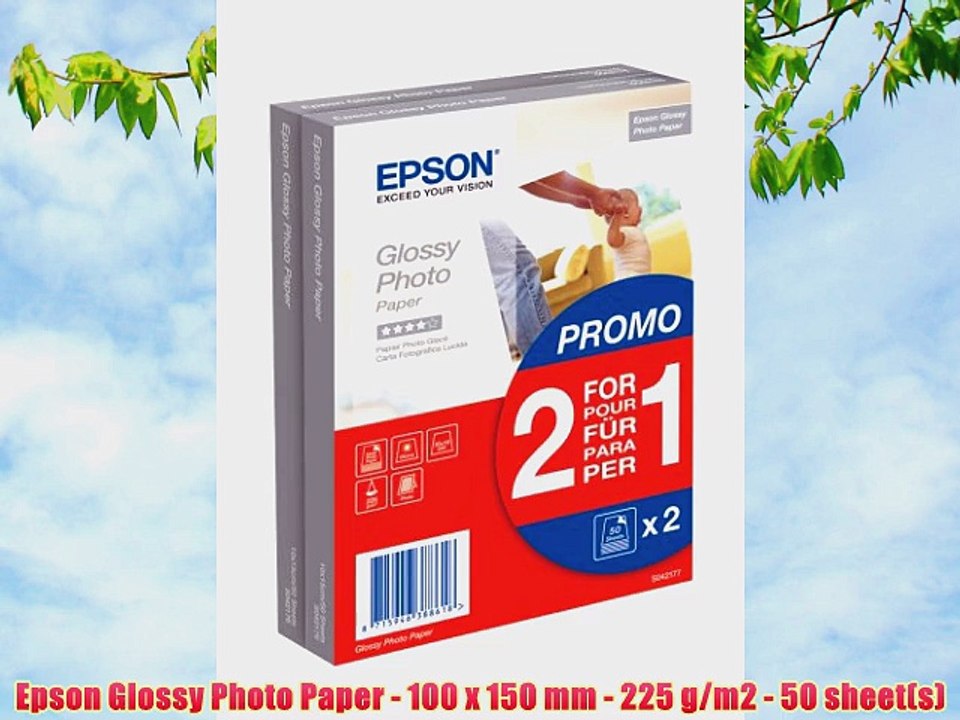 Epson Glossy Photo Paper - 100 x 150 mm - 225 g/m2 - 50 sheet(s)