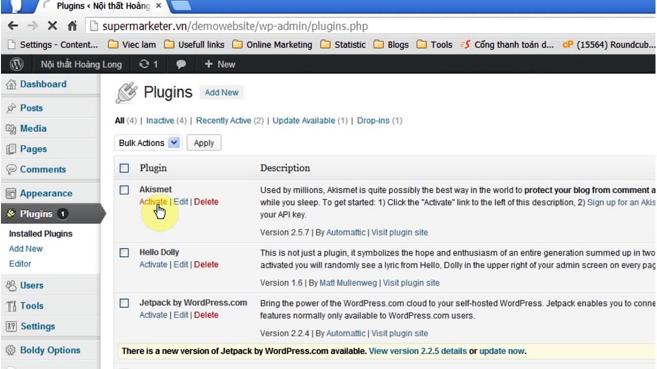 phần 5 - bài 1 - Su dung akismet