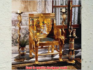 Design Toscano WU70259 King Tutankhamen's Egyptian Throne Arm Chair