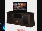 Furnitech 70 inch Contemporary Asian Console with Tapered Legs. (Chocolate Cherry Finish)