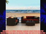 Harmonia Living Urbana 3 Piece Rattan Patio Sofa Set with Red Sunbrella Cushions (SKU HL-URBN-3SS-HN)