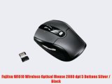 Fujitsu WI610 Wireless Optical Mouse 2000 dpi 5 Buttons Silver / Black