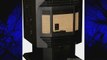 Bay Front Wood Pellet Heater Stove Fireplace 50 Pound Hopper with Remote Control and Auto Shut