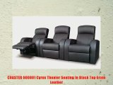 COASTER 600001 Cyrus Theater Seating In Black Top Grain Leather