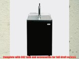 Summit : SBC500B 24 Freestanding Full Keg Beer Dispenser with Manual Defrost - Black