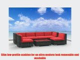 Urban Furnishing - OAHU 7pc Modern Outdoor Backyard Wicker Rattan Patio Furniture Sofa Sectional