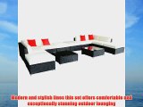 Outsunny 12 pc Outdoor Deluxe Rattan Sofa Sectional Patio Furniture Sofa Set