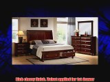 Roundhill Furniture Concord wood Bedroom Set with Platform Bed Dresser Mirror 2 Night Stands