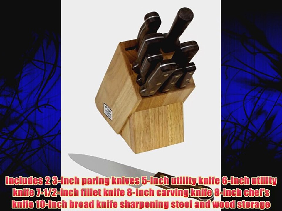Chicago Cutlery Walnut Tradition 10-Piece Knife Set with Block