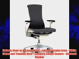 Embody Chair by Herman Miller - Fully Adjustable Arms - White Frame and Titanium Base - Standard