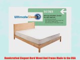 The Tenor Solid Wood Bed Frame - Oak Maple Cherry or Walnut - in Twin TwinXL Full Queen King