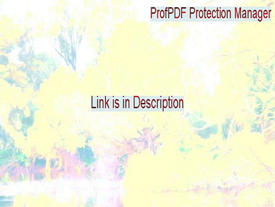 ProfPDF Protection Manager Serial (profpdf protection manager mac)