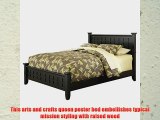 Home Style 5181-500 Arts and Crafts Queen Bed Black