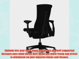 Embody Chair by Herman Miller - Fully Adjustable Arms - Black Rhythm Fabric on Graphite Frame