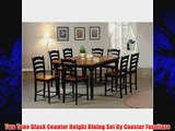 Two Tone Black Counter Height Dining Set By Coaster Furniture