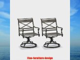 Set of Two Carlisle Gray Swivel Dining Arm Chair - Frontgate Patio Furniture