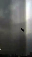 Horse flying in the sky in mecca