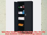 Space Mizer Storage Cabinet 4 Fixed Shelves 30w x 15d x 66h Black (ALE86609) Category: Metal