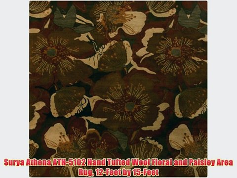 Surya Athena ATH-5102 Hand Tufted Wool Floral and Paisley Area Rug 12-Feet by 15-Feet