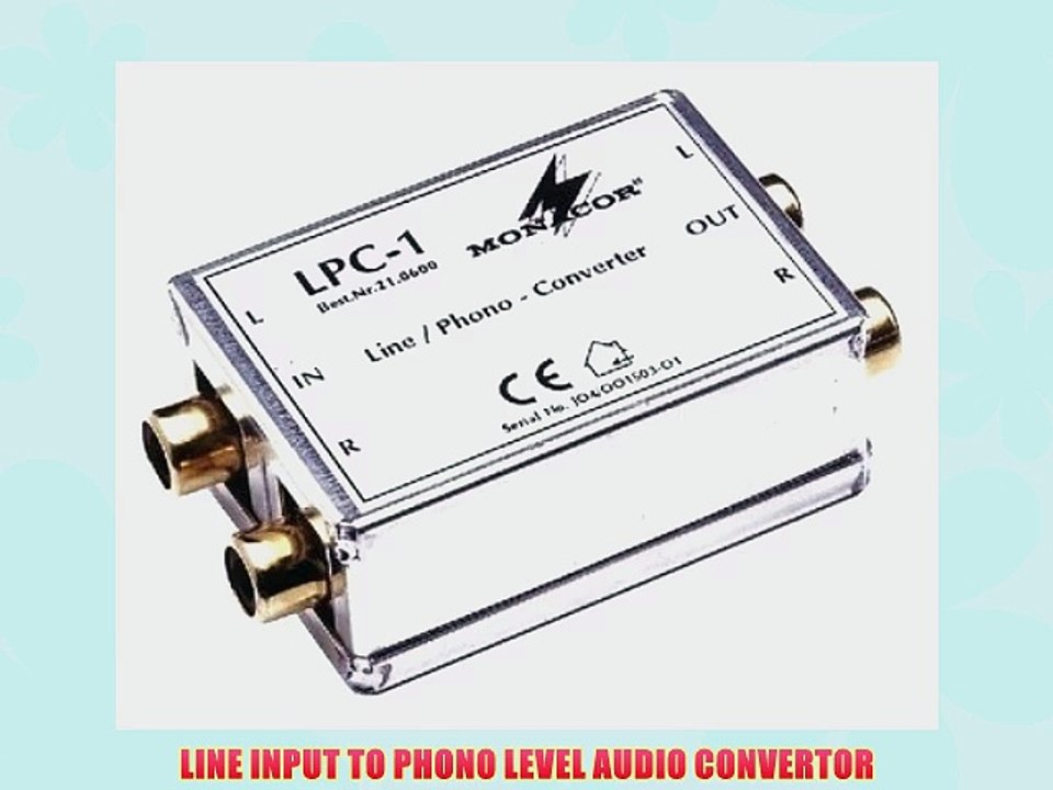 LINE INPUT TO PHONO LEVEL AUDIO CONVERTOR