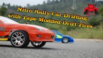Nitro Rally Car Drifting with Tape Mod Tires