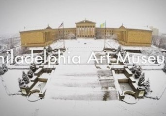 Snowfall Creates Beautiful Scene Outside Philadelphia Art Museum