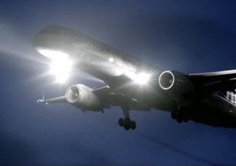 Airliners Illuminate the Night Sky During Takeoffs and Landings