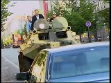 Vilnius Mayor A.Zuokas Fights Illegally Parked Cars with Tank