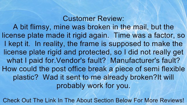 Mounting Kit - 6 x 12 License Plate Mounting Kit Review