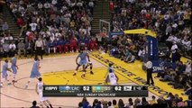 Stephen Curry with the crazy dribble and 3
