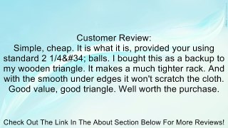 Trademark Eight Ball Billiard Triangle Rack Review