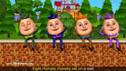 Humpty Dumpty Nursery Rhyme - 3D Animation English Rhymes for children (HD)