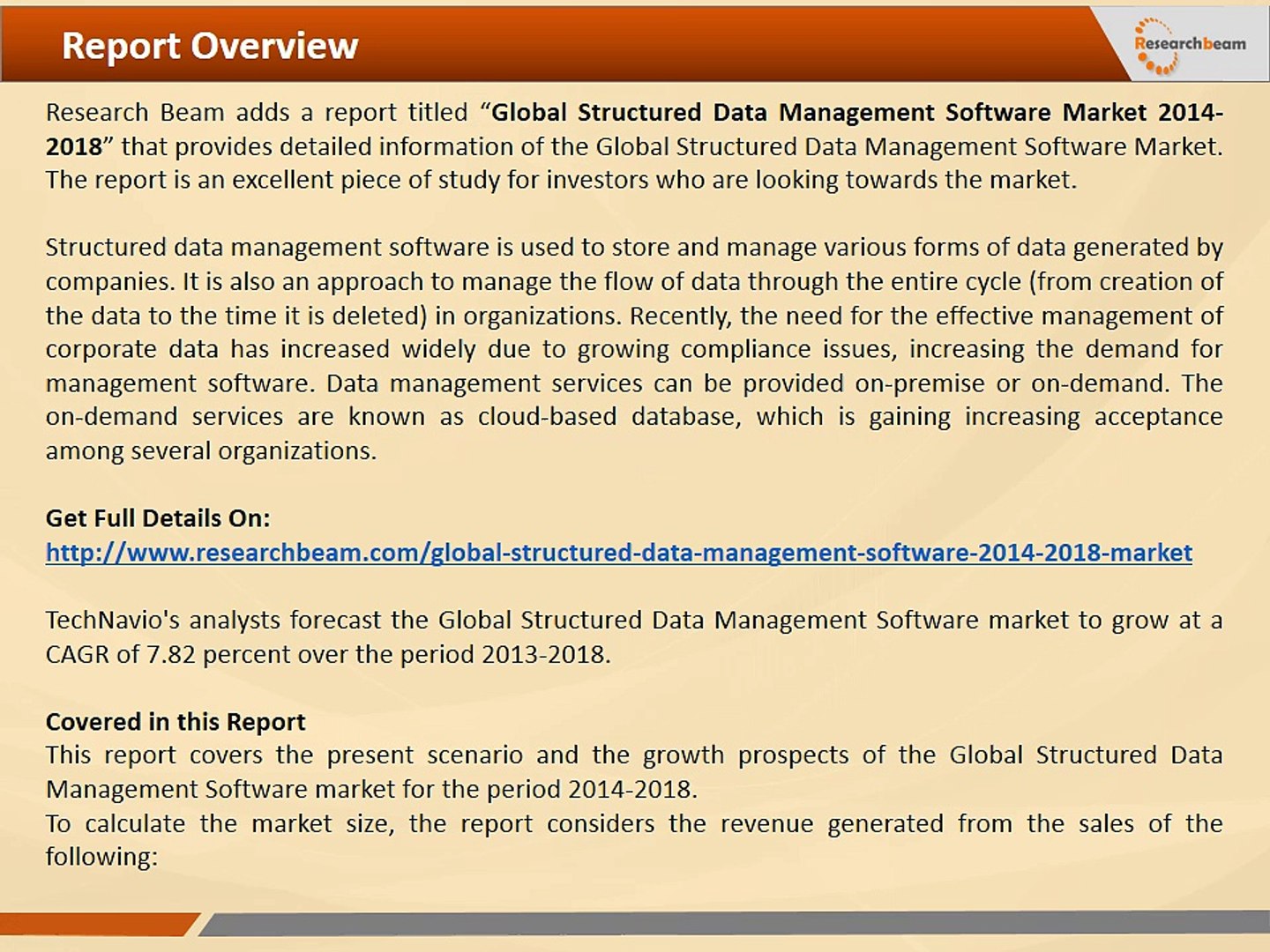 Global Structured Data Management Software Market Size, Share, Trends, Growth, Report and Forecast 2