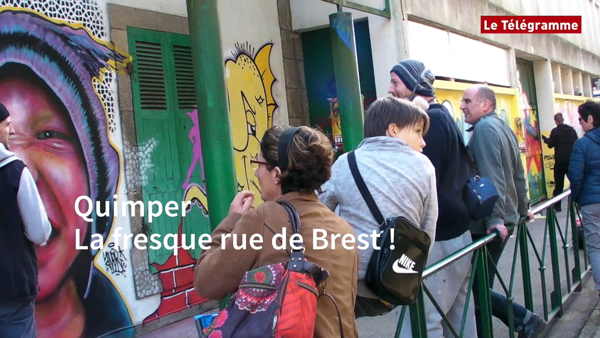 Quimper. La fresque rue de Brest ! - Vidéo Dailymotion