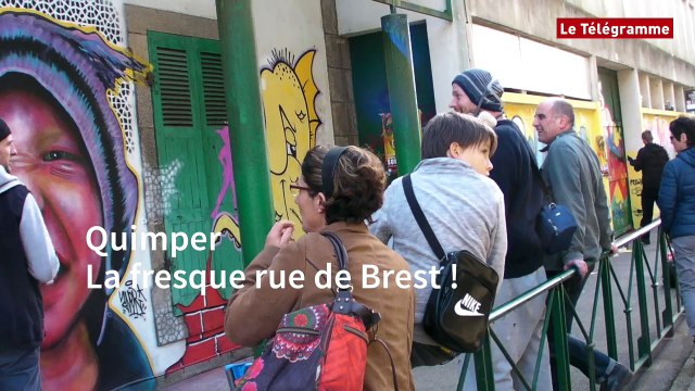 Quimper. La fresque rue de Brest !