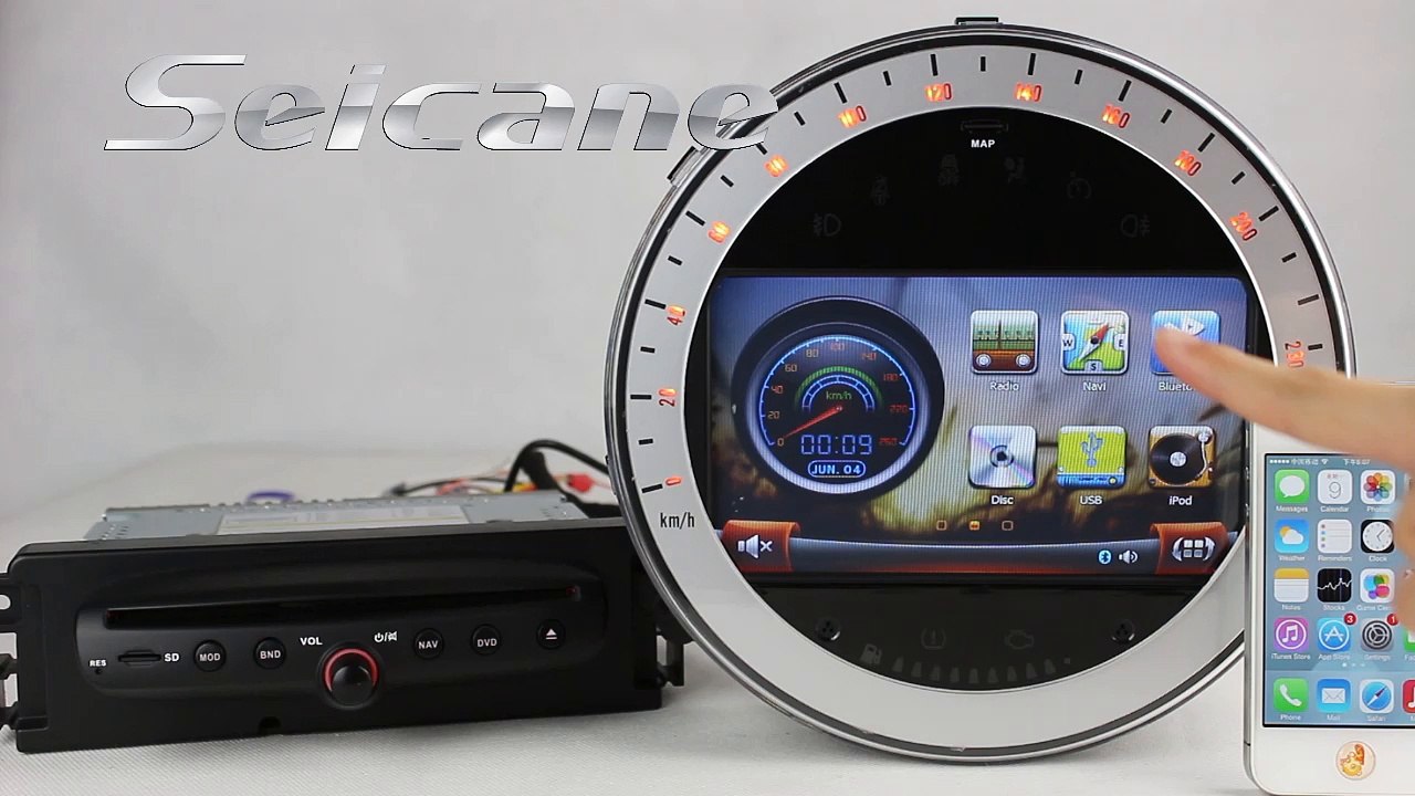 2010-2015 BMW Mini Cooper Autoradio GPS Bluetooth Audio DVD Player with Rearview USB Port TV Radio RDS