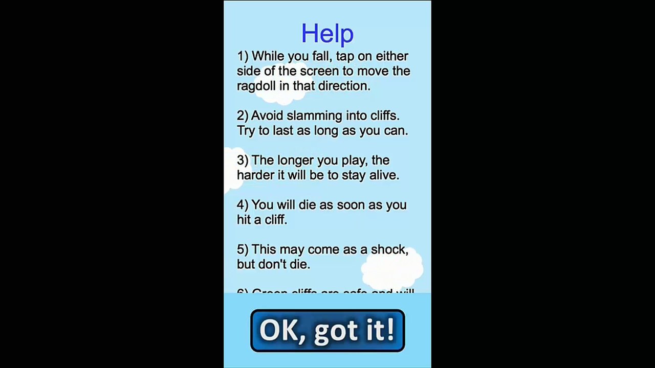 Cliff Fall for iPhone Gameplay Video