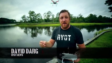 An unusual fishing with the help of the drone