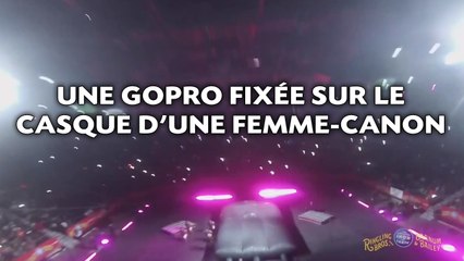 Une GoPro fixée sur le casque d'une femme-canon