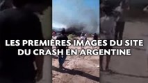 Les premières images du site du crash de deux hélicoptères en Argentine