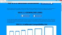 Howto get Free Apple Iphone 5S/5c/5 ios 8.1.3 jailbreak ios 8- windows and Mac