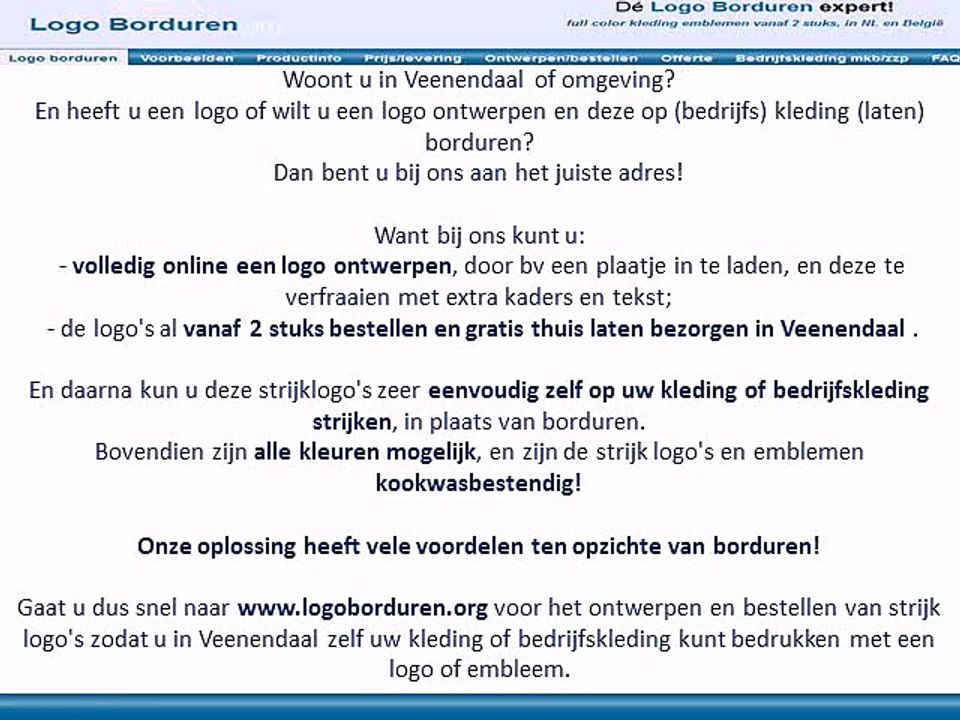 Veenendaal logo borduren op kleding