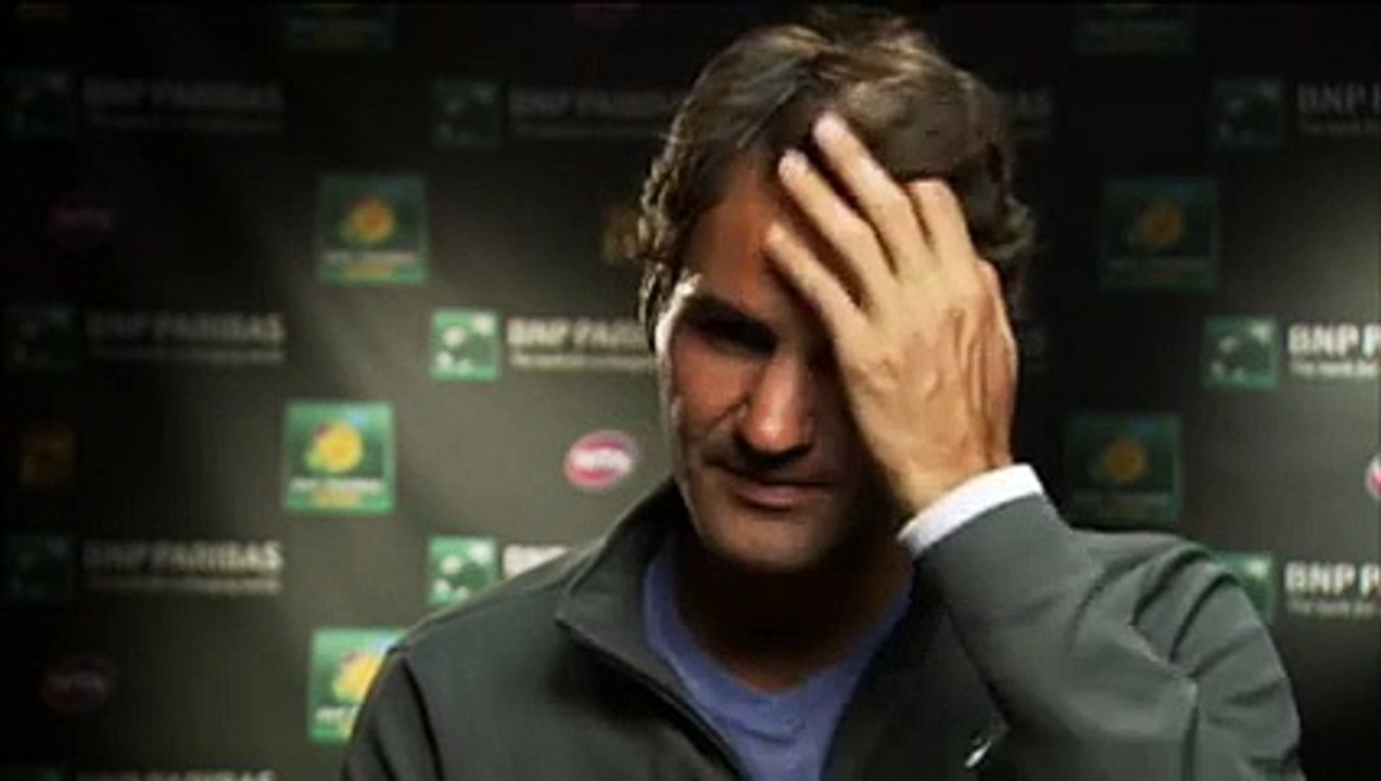 Indian Wells 2014 Thursday2 Interview Federer