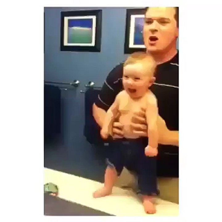 Little Baby Copying His Father - One of the Best Baby Funny Video