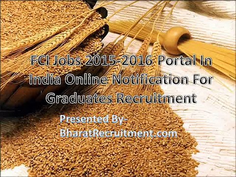 FCI Jobs 2015-2016 Portal In India Online Notification For Graduates Recruitment
