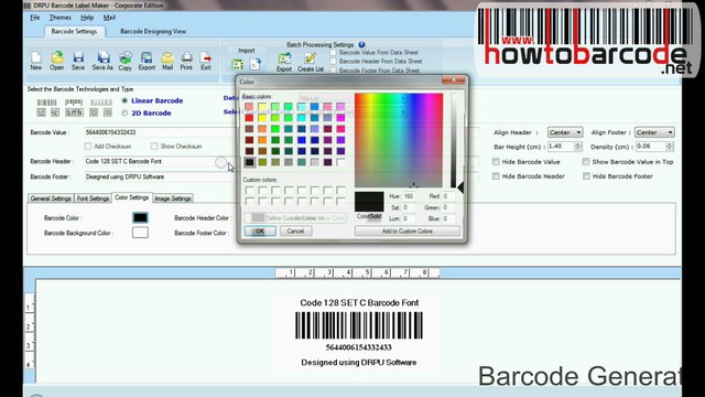 With Code 128 set C Barcode Font designing labels