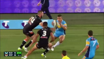 NRL : Mitchell Moses manque de décapiter Will Zillman sur un plaquage