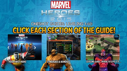 "OneShot Guides" - Leveling (1-60) - Marvel Heroes 2015|New Guide Series|